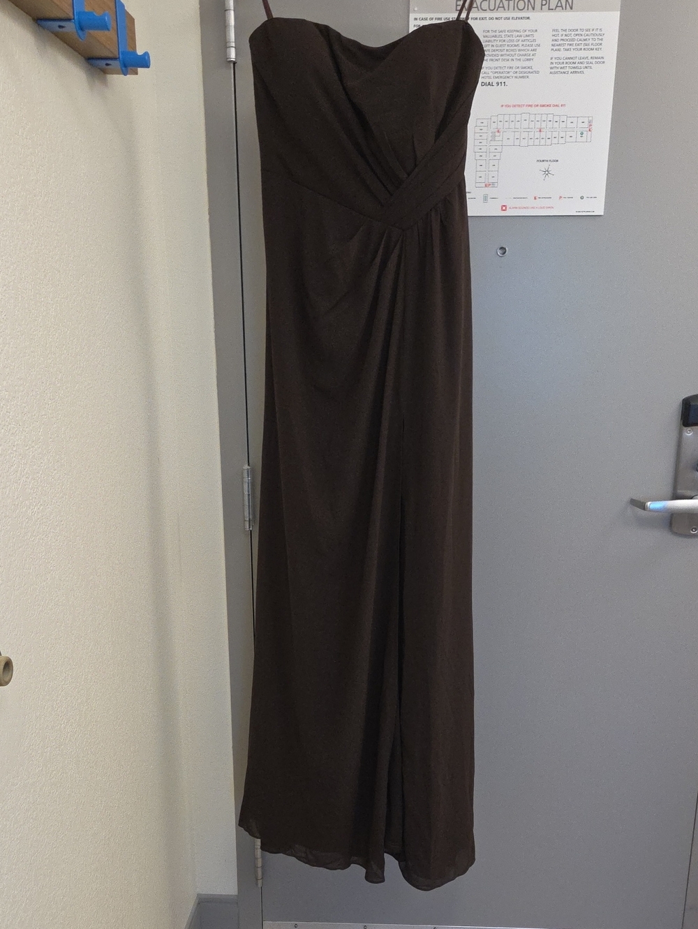 Camila Coelho Strapless Dark Brown Evening Gown Medium NEW